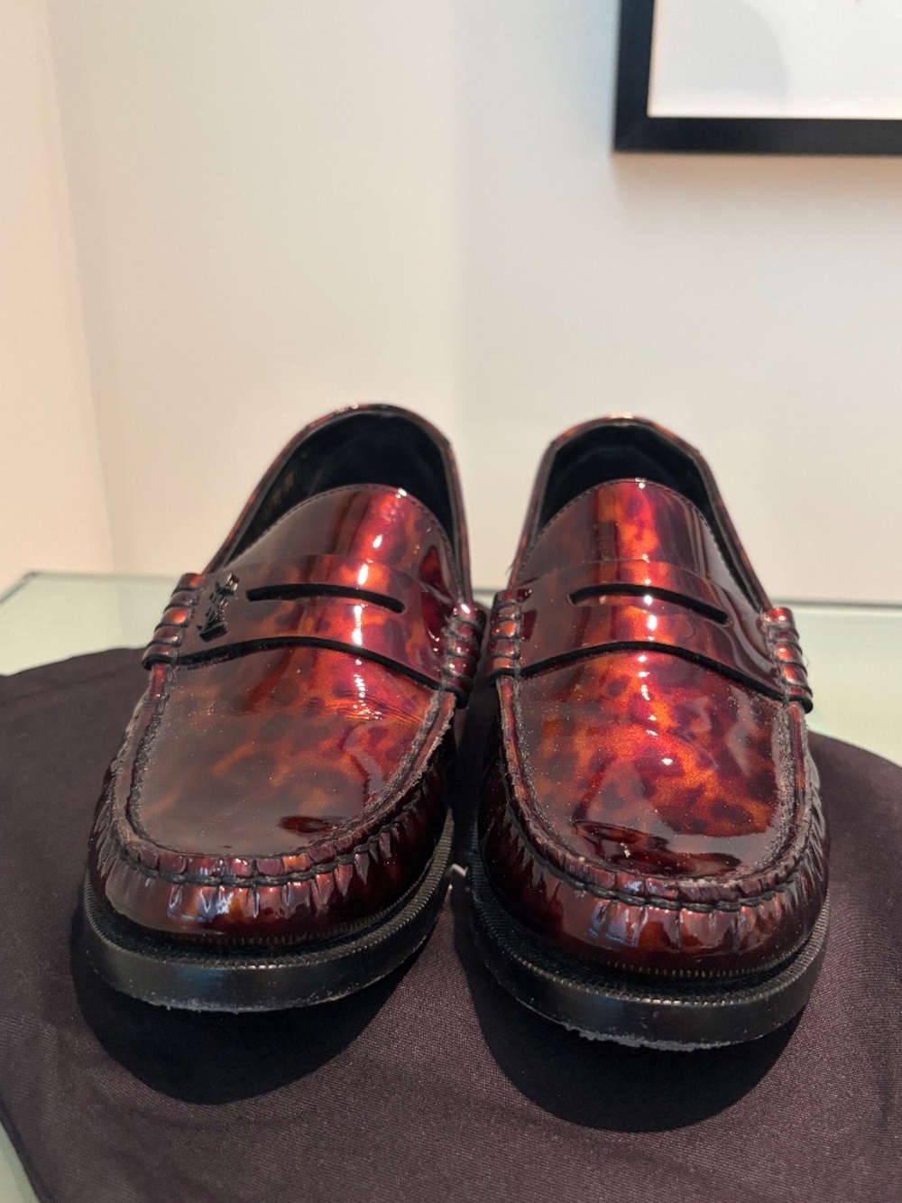 Saint Laurent Le Loafer Monogram Penny Slippers